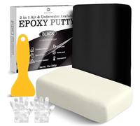 Mastic Epoxy - 340g Pâte à Réparer Epoxy Bicomposant pour Collages Multi-Matériaux, Métal, Rebouche, Sculpter - Colle Époxy Argile de Sculpture Répare, Plastique, Pierre, Céramique, Milliput (Noir)