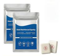 Mastic époxy renforcé en acier de 100 g, kit de réparation de mastic époxy étanche et résistant à la chaleur, mastic de remplissage tout usage, argile époxy AB pour métal, bois, carrelage, céramique