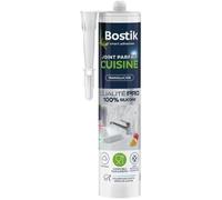 Bostik Mastic d'étanchéité Joint Parfait Cuisine 100% silicone transparent - cartouche 280 ml