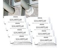 Mastic étanchéité trou climatisation, argile imperméable (8Pcs) | Argile d'étanchéité malléable et flexible pour combler les espaces muraux, raccords de tuyaux et réparations intérieures.
