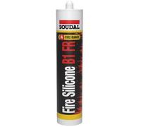 Mastic Fire Silicone B1 FR gris 300 ml - SOUDAL - 147412