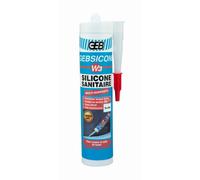 Mastic GEBSICONE W3 100% silicone d'étanchéité - Cartouche de 280ml blanc - 890750