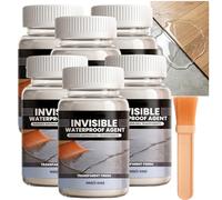 Mastic imperméable invisible, revêtement imperméable transparent pour toits, salle de bains, cuisine et béton, agent anti-fuites à base d'eau, réparation des fuites transparentes pour les (6PCS)
