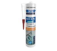 Mastic JOINT & FIX cristal GEB pour réaliser des joints étanches 100% invisible 280ml