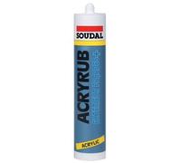 Mastic joint - SOUDAL - Acryrub - 300 ml - Élastique - Peignable - Excellente adhérence