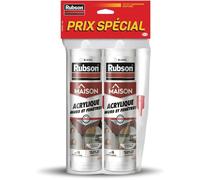 Mastic Maison Acrylique Murs & Fenêtres (lot de 2 cartouches de 280 ml) - Mastic acrylique blanc pour intérieur & extérieur