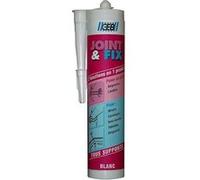 Mastic JOINT & FIX blanc GEB pour réaliser des joints étanches 280ml