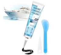 Mastic Multi Usage Spécial Marine, Mastic Colle, Étanche,Noir | Mastic Marine, Adhésion forte, Résistance à la Température, Convient pour les Ponts les Hublots, les Trous de Boulons, 100 ml