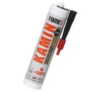 Mastic réfractaire FOME FLEX Kamin 1500 °C - silicate haute température, durcissement rapide, étanchéité poêle & cheminée - 300 ml