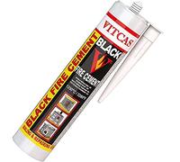 Mastic réfractaire noir 1250 C - 310 ml pour cheminées, poêles, chaudières, etc.