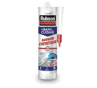 Rubson Mastic silicone sanitaire – adhérence renforcée anti-moisissures – blanc 280 ml
