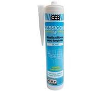 Mastic sanitaire silicone acétique Gebsicone W translucide cartouche 310 ml Blanc G