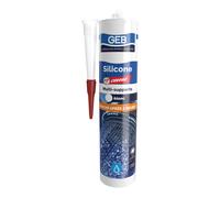 GEB Mastic silicone acétique 890780 – 60 mn Chrono – Blanc, cartouche 280 ml