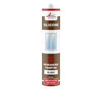 Mastic Silicone, Fenêtre, Menuiserie, Étanchéité 300 ml x 1 Blanc | Joints Menuiserie, Fenêtres, Portes et Vitrage, Adhère sur Alu, Acier, Pvc, Verre et Bois, Int/Ext - Arcane Industries