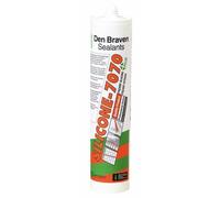 Mastic silicone miroiterie - alcoxy - 25x300 ml - translucide - 7070 Plus DEN BRAVEN