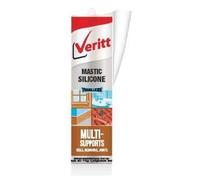 Mastic silicone - Multi-usages silicone - 280ml - Translucide - Adhérence forte - Usage intérieur/extérieur
