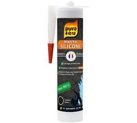 Mastic Silicone Noir 310 ml - Résistant jusqu’à 180 °C, à l’Eau et aux UV - Pour Montage de Barbecues Préfabriqués, Collage et Étanchéité des Sorties de Toit - Intérieur et Extérieur