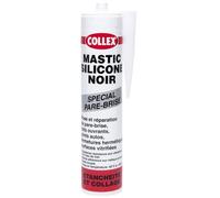 GEB Collex Mastic silicone noir spécial pare brise, toits ouvrants, joints autos - Résiste aux vibrations, à l'eau de mer et aux intempéries - 310ml
