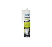 Mastic silicone pour joint sanitaire - 250 ml - Translucide - GEB