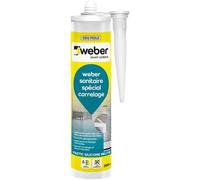 Mastic Silicone Résistant Aux Moisissures,Gris Perle,300 Ml,Spécial Sanitaire,Weberseal Sanitary