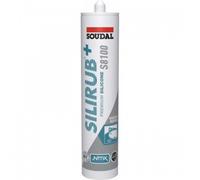 Mastic silicone sanitaire - 15 x 310 ml - gris moyen - Silirub+ S8100 SOUDAL