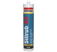 Mastic silicone sanitaire - acétique - 24x300ml - trans - Silirub AS SOUDAL