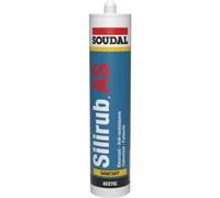 Mastic silicone sanitaire - acétique - 24x300ml - trans - Silirub AS SOUDAL