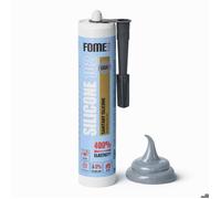 Mastic silicone sanitaire FOME FLEX 102 - gris, acétique, étanchéité cuisine & salle de bain, anti-moisissure