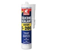 mastic silicone sanitaire - griffon s-200 - base acrylique - gris - cartouche de 300 ml - griffon 6315513