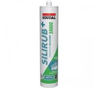 Mastic silicone sanitaire monocomposant - 300 ml - Silirub+ S8800 - anthracite SOUDAL