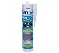 Mastic silicone sanitaire neutre - 310 ml - blanc - Gebsicone W2 GEB