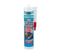 Mastic silicone sanitaire - transparent - cartouche 280 ml - W3 GEB
