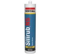 Mastic silicone Silirub NS transparent alimentaire cartouche 300ml - SOUDAL - 120655 Translucide G