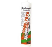 Mastics bâtiment miroiterie silicone neutre alcoxy 7070 plus coloris havane 8014 cartouche 300 ml - den braven - havane ral 8014 G