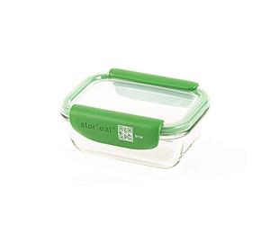mastrad - Boîte de Conservation Alimentaire Connectée Stor'Eat - Verre Borosilicate Résistant - Sans BPA - 370 ml