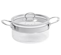 MASTRAD Casserole en verre Ø20cm 2,5l avec couvercle en verre