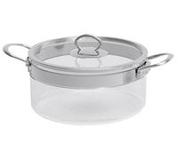 MASTRAD Casserole en verre Ø24cm 5l avec couvercle en verre