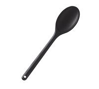 MASTRAD - Cuillère Creuse De Cuisine - Préparation, Cuisson, Mélanger - Unibloc - Silicone - Ne Raye Pas Les Casseroles - Noir