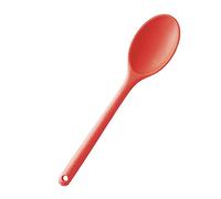 MASTRAD - Cuillère Creuse De Cuisine - Préparation, Cuisson, Mélanger - Unibloc - Silicone - Ne Raye Pas Les Casseroles - Rouge