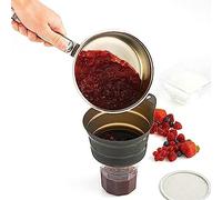 mastrad - Entonnoir Filtrant REVOLUTIONNAIRE - Confitures - Mousses - Vin - Grille Amovible Noir Fumé