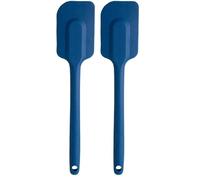 MASTRAD - F10263 - Mini Spatule Maryse Tout Silicone - Bleu - 21 cm - Tête Flexible avec Insert Acier - Monobloc Hygiénique - Résistance Chaleur 300 °C - Ne Raye Pas Vos Ustensiles (Lot de 2)