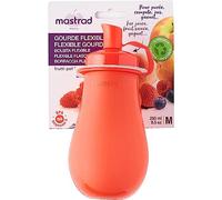 Mastrad - Frutti Pot - Gourde Rechargeable Et Réutilisable - Pour Transportez Les Purées, Compotes et Yaourts - Petits et Grands - 250 ML - Hermétique - Sans BPA - Rouge