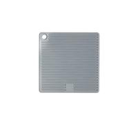 mastrad - Manique Carrée en Silicone - Protection Chaleur Jusqu’à 250 °C - Antidérapante & Souple - Utilisation Manique Ou Dessous De Plat - 18x18 cm - Gris
