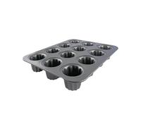 Mastrad - Moule À Cannelés - 12 Cannelés - Moule Forme Bordelaise - Revêtement Duramax Antiadhérent - Acier Résistant 230°C - Démoulage Facile - Sans PFAS & PTFE - 26 x 22,5 x 5 cm