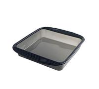 MASTRAD - Moule À Manqué Carré En Silicone Premium - Anti-Adhésif & Maintien Parfait - Cuisson Homogène - Démoulage Facile - Résiste De -40°C à +220°C - Sans BPA, Gris Fumé