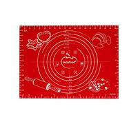 MASTRAD - Petite Feuille à Pâtisserie - Cuisson Conservation - Anti-Adhésif - Souple - Passe au Four - Silicone sans BPA - Rouge - 20X40cm