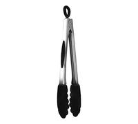 MASTRAD Pince De Cuisine - Multi-usages - Poignée avec des Patins Antidérapants - Manche en Acier Inoxydable - Embouts en Silicone - Ne Raye Pas Les Casseroles - Crochet de Suspension