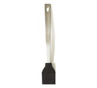 Mastrad - Pinceau de cuisine F13001 - Manche inox, tête silicone amovible, résistant 300°C - Noir