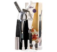 mastrad - Siphon Chantilly 0,5 L Aluminium avec Fourreau Thermique | Préparations chaudes et froides, jusqu'à 70°C, housse isolante, 3 douilles, norme AFNOR NF D21-901-2020