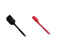 MASTRAD - Spatule - Maryse - Pâtisserie Desserts Nappage - Unibloc - En Silicone - Ne Raye Pas Les Casseroles - Noire & F10315 Demi-Spatule - Maryse - Pâtisserie Desserts Nappage - Unibloc - Rouge